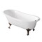 Aqua Eden Clawfoot Bathtubs, 66.94 L, 30.69 W, White/Brushed Nickel, Cast Iron VCT7D673122ZB8 - alternate 1